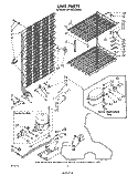 UNIT Diagram and Parts List for EV130CXSW00  Whirlpool Freezer