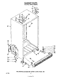 CABINET Diagram and Parts List for EHD221MMWR0  Whirlpool Refrigerator