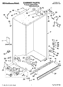 CABINET PARTS Diagram and Parts List for KSSO42FMX02  KitchenAid Refrigerator