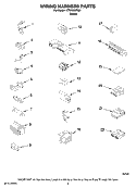 WIRING HARNESS PARTS Diagram and Parts List for HTW4300TQ0  Whirlpool Washer