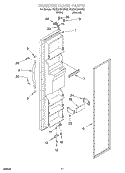 FREEZER DOOR Diagram and Parts List for RS22AQXGN00  Roper Refrigerator