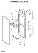 REFRIGERATOR DOOR PARTS Diagram and Parts List for ED5CHQXKT07  Whirlpool Refrigerator