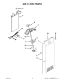 AIR FLOW PARTS Diagram and Parts List for 6ISC21N4AF00  Whirlpool Refrigerator