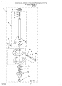 BRAKE AND DRIVE TUBE Diagram and Parts List for CAWB427JQ1  Crosley Washer