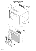 CABINET PARTS Diagram and Parts List for ACE114PM0  Whirlpool Air Conditioner