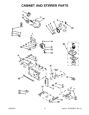CABINET AND STIRRER PARTS Diagram and Parts List for KBHS109BSS00  KitchenAid Microwave