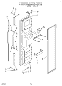 FREEZER DOOR Diagram and Parts List for KSRS27QDAL00  KitchenAid Refrigerator