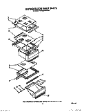 REFRIGERATOR SHELF Diagram and Parts List for KSRB22DWAL02  KitchenAid Refrigerator