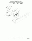 CONTROL PANEL PARTS Diagram and Parts List for KUDL40CVBL3  KitchenAid Dishwasher