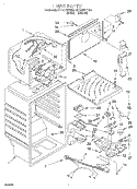 LINER Diagram and Parts List for RT18DKXEW04  Roper Refrigerator