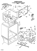 LINER PARTS Diagram and Parts List for ET8LFKXKQ06  Whirlpool Refrigerator