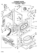 Part Location Diagram of 3977241 Whirlpool Front Door - Bisque