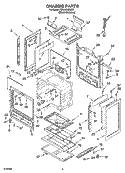 CHASSIS PARTS Diagram and Parts List for GS445LEMS3  Whirlpool Range