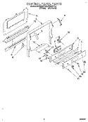 CONTROL PANEL Diagram and Parts List for FGS387YW3  Roper Range