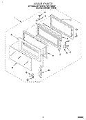 DOOR Diagram and Parts List for MH7110XBQ1  Whirlpool Microwave