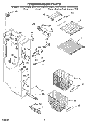 FREEZER LINER PARTS Diagram and Parts List for GS5SHAXNQ00  Whirlpool Refrigerator