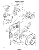 BULKHEAD Diagram and Parts List for LG6601XSW0  Whirlpool Dryer
