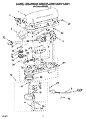 CASE, GEARING AND PLANETARY UNIT Diagram and Parts List for 4KN15E1XSL1  KitchenAid Mixer