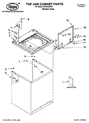 TOP AND CABINET PARTS Diagram and Parts List for RAS6233PQ1  Roper Washer