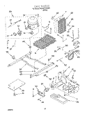 UNIT Diagram and Parts List for 7GD22DFXFW01  Whirlpool Refrigerator