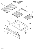 BROILER PARTS Diagram and Parts List for TGS326RD1  Estate Range