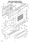DOOR AND DRAWER PARTS Diagram and Parts List for KERC506HBT3  KitchenAid Range