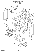 CHASSIS PARTS Diagram and Parts List for IRE82304  Inglis Range