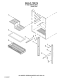 SHELF PARTS Diagram and Parts List for KURO24LSBX03  KitchenAid Refrigerator