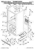 CABINET PARTS Diagram and Parts List for KBLA22KLSS01  KitchenAid Refrigerator