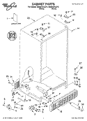 CABINET, LITERATURE Diagram and Parts List for GS6SHANLB10  Whirlpool Refrigerator