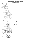 MOTOR AND HOUSING PARTS Diagram and Parts List for KCB148SGR0  KitchenAid Blender