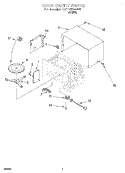 OVEN CAVITY Diagram and Parts List for CMT135SGW0  Whirlpool Microwave