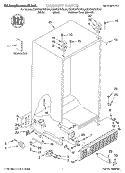 CABINET, LITERATURE Diagram and Parts List for KSRB22FHBL04  KitchenAid Refrigerator