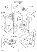 CABINET Diagram and Parts List for GCG2901XSW5  Whirlpool Dryer