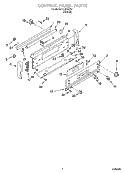 CONTROL PANEL PARTS Diagram and Parts List for GJP85201  Whirlpool Range