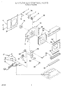 AIRFLOW AND CONTROL Diagram and Parts List for TA05002G0  Whirlpool Air Conditioner