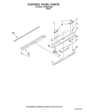CONTROL PANEL PARTS Diagram and Parts List for GY399LXUQ05  Whirlpool Range