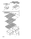 SHELF Diagram and Parts List for RT14DMXBW00  Roper Refrigerator