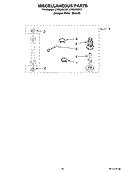 MISCELLANEOUS  PARTS Diagram and Parts List for LTG5243DT7  Whirlpool Washer Dryer Combo