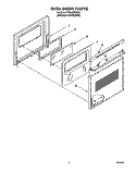 OVEN DOOR Diagram and Parts List for RS630PXYH4  Whirlpool Range