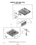 DISHRACK AND PANEL Diagram and Parts List for SHF7884P0  Whirlpool Dishwasher