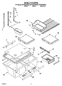 SHELF PARTS Diagram and Parts List for GT1PHWXPS00  Whirlpool Refrigerator