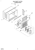 CABINET Diagram and Parts List for ACE124XY2  Whirlpool Air Conditioner