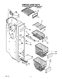 FREEZER LINER Diagram and Parts List for KSRS25QXAL10  KitchenAid Refrigerator