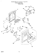 DISPENSER FRONT Diagram and Parts List for 3XART725F01  Whirlpool Refrigerator