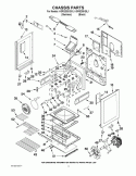 CHASSIS PARTS Diagram and Parts List for KGRS208XSS1  KitchenAid Range