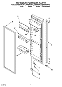REFRIGERATOR DOOR PARTS Diagram and Parts List for KSRS27ILSS13  KitchenAid Refrigerator