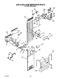 AIR FLOW AND RESERVOIR Diagram and Parts List for KSSS42DWX01  KitchenAid Refrigerator