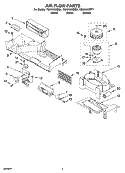 AIR FLOW PARTS Diagram and Parts List for YGH8155XMT1  Whirlpool Microwave