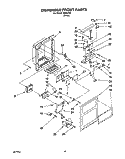DISPENSER FRONT Diagram and Parts List for 3XRA720  Whirlpool Refrigerator